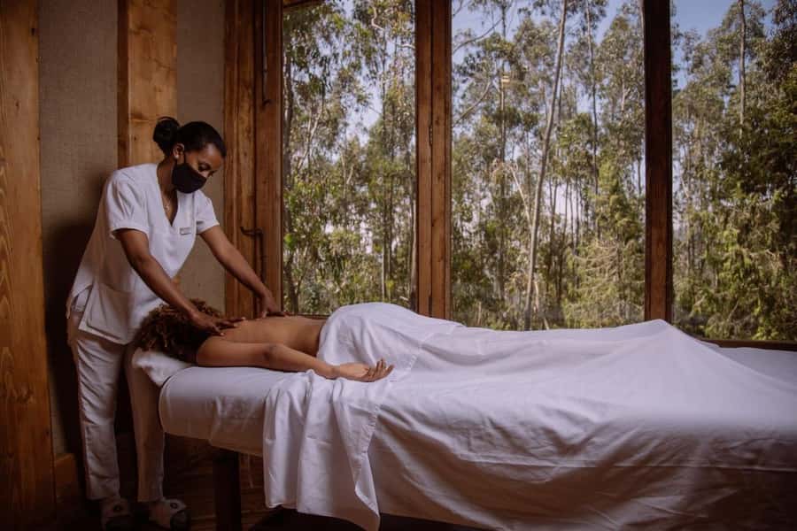 Addis Ababa ,Forest Spa Experience, massage and steam sunna - The ride from Bole to Entoto