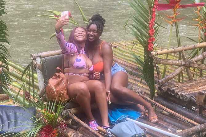 Bamboo Rafting & Limestone Foot Massage from Montego Bay - Boarding the 30-foot bamboo raft