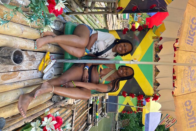Bamboo Rafting w/ Limestone Massage Montego Bay Jamaica - The limestone massage from knees to ankles