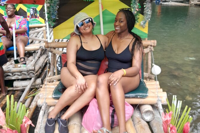 Bamboo rafting with Limestone Foot Massage free rum taste - Boarding the bamboo raft in Lethe