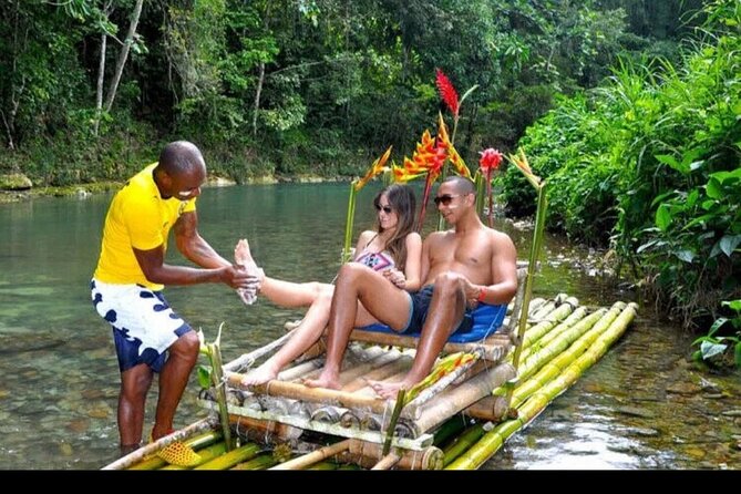 Bamboo rafting with Limestone Foot Massage free rum taste - Shopping and the mysterious Usain Bolt stop