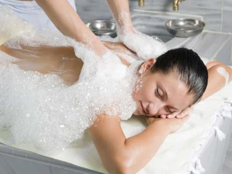 Bodrum: Turkish Bath with Oil Massage and Hotel Pickup - The warm marble room and traditional scrub