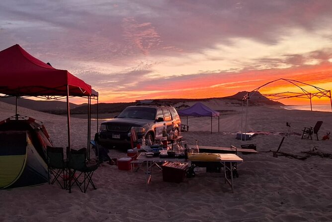 Camping with Sandboarding and Sunset Massages - Booking details and weather concerns