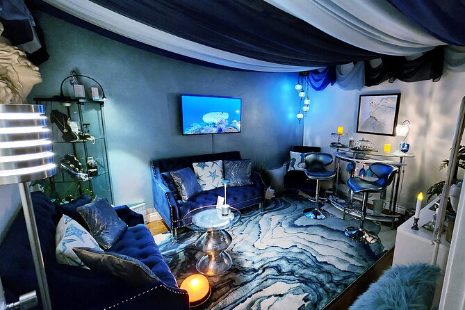 Couples Spa Package in Newport Beach with Appetizers and Wine - Changing Into Robes in the Private Lounge