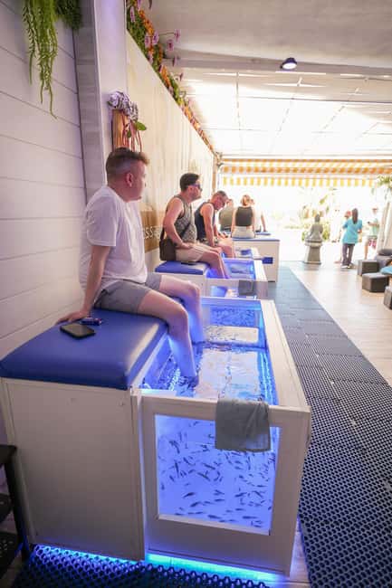 Foot care experience and Fish Spa Playa Fañabé - Foot exfoliation for smoother skin
