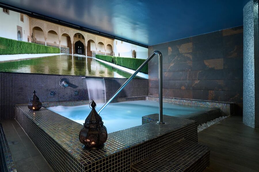 Granada: Thermal Spa Circuit with Optional Massage - The hot pool and its massage jets