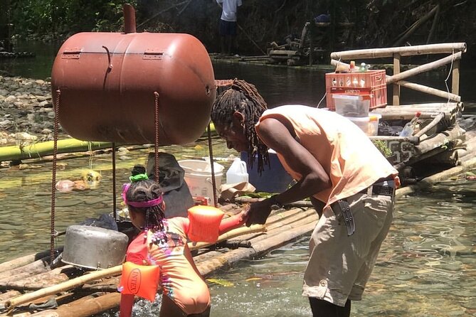 Great River Bamboo Rafting and Limestone Full Body Massage Tour From Montego Bay - Swimming, rain, and the pace of the outing