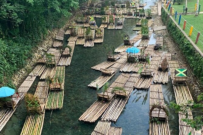 Great River Bamboo Rafting & Limestone Massage at Lethe Jamaica - Boarding a handmade bamboo raft