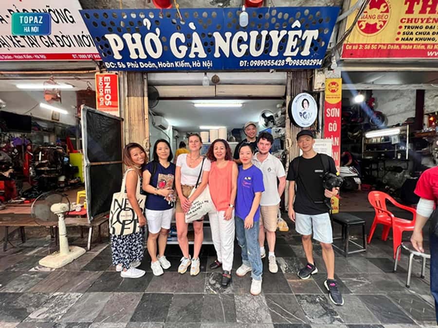 Hanoi: Michelin Guide Street Food Tour with Spa Experience - Meeting your guide on Bat Su Street