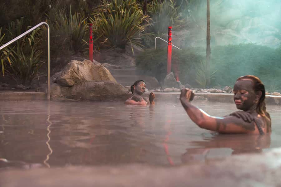 HELL'S GATE Mud Spa, Rotorua - Group Day Tour Ex Auckland - The 20-minute mud bath and sulphur spa