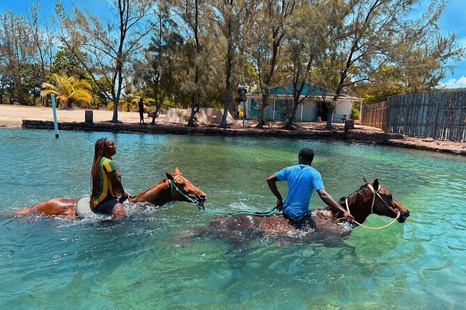Horseback Ride n Swim & Bamboo Rafting With Limestone Massage - Horseback riding from farmland to the Caribbean Sea