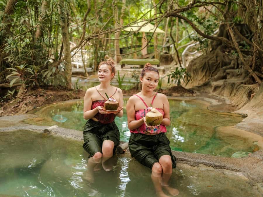 Krabi: Private Full-Day Hot Spring Spa Package - Fresh herbal scrub before the water treatments