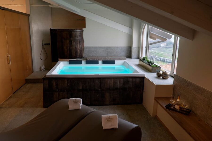 Langhe: scenic spa with natural grape cosmetics - The Langhe views do real work here
