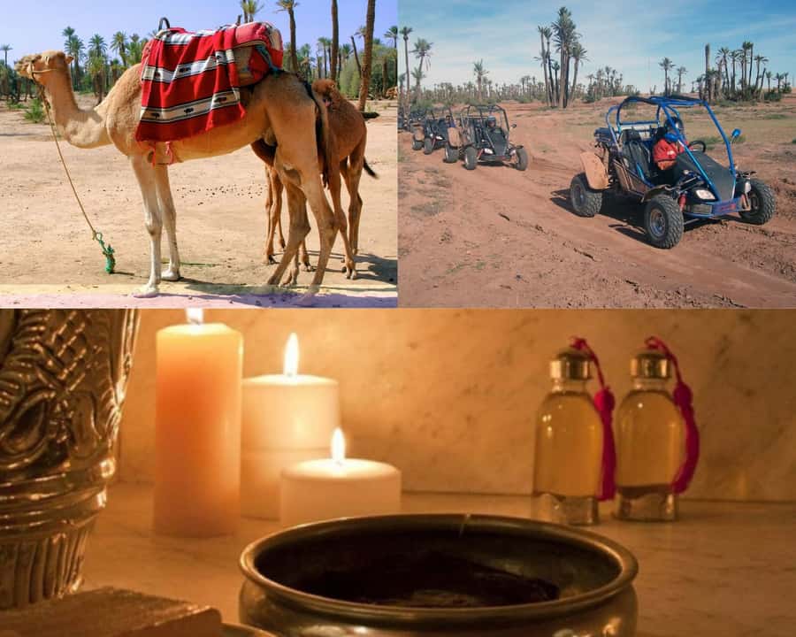 Marrakech: Half-Day Tour with Buggy Ride, Camel Ride and Spa - One half-day, three very different Marrakech experiences