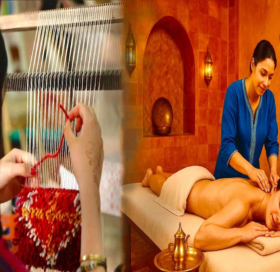 Marrakech Hammam, Massage & Berber Carpet Weaving Workshop - The 30-minute argan oil massage