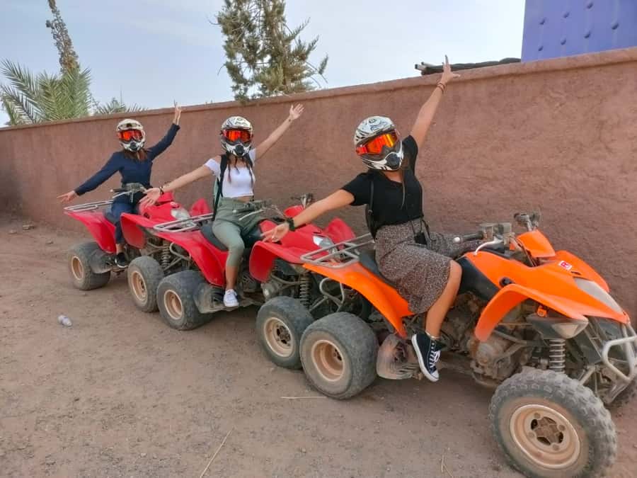 Marrakech: Palmeraie Quad Bike & Traditional Moroccan Spa - Riding across the Palmeraie
