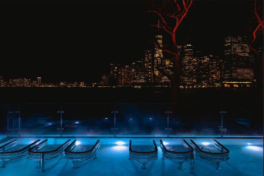 New York City: Entry Ticket to QC NY Spa on Governors Island - The heated outdoor pools and skyline views