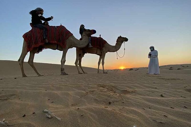 No Rush Desert Safari: 6-Hour Adventure & Inland Sea Relaxation - Camel riding and sandboarding