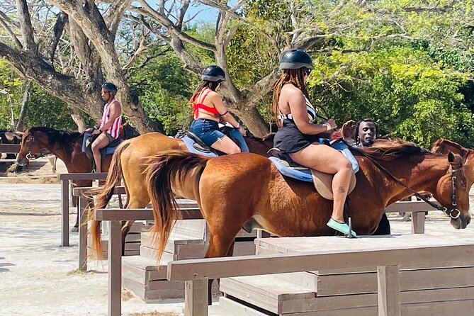 OCEAN HORSE-BACK RIDING & BAMBOO RAFTING + Limestone MASSAGE - A slow raft ride on the St. Ann and St. Mary river area