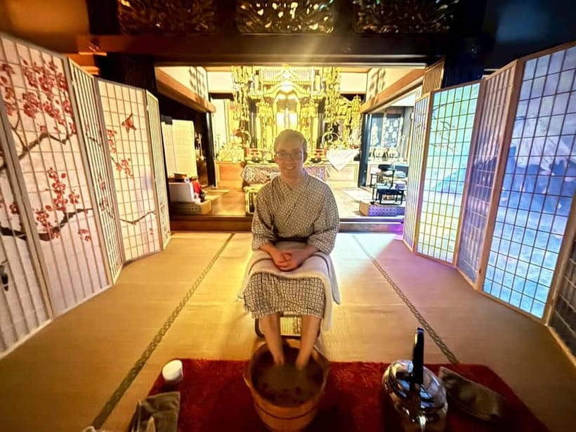 Osaka Temple Head Spa &Matcha Facial – Refresh & Glow〈90min〉 - Changing into a yukata and settling in