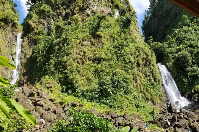 Pepper's Choice : Waterfalls, Sulphur Spa & Black Sand Beach - Trafalgar Falls offers the classic waterfall view