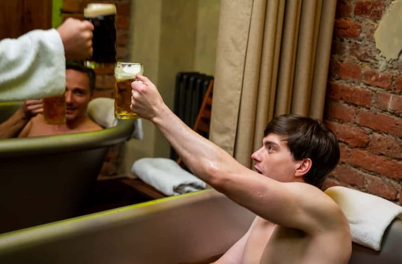 Prague: Beer and Wine Spa Bath with Salt Cave Experience - The wine bath: a gentler choice for non-beer drinkers