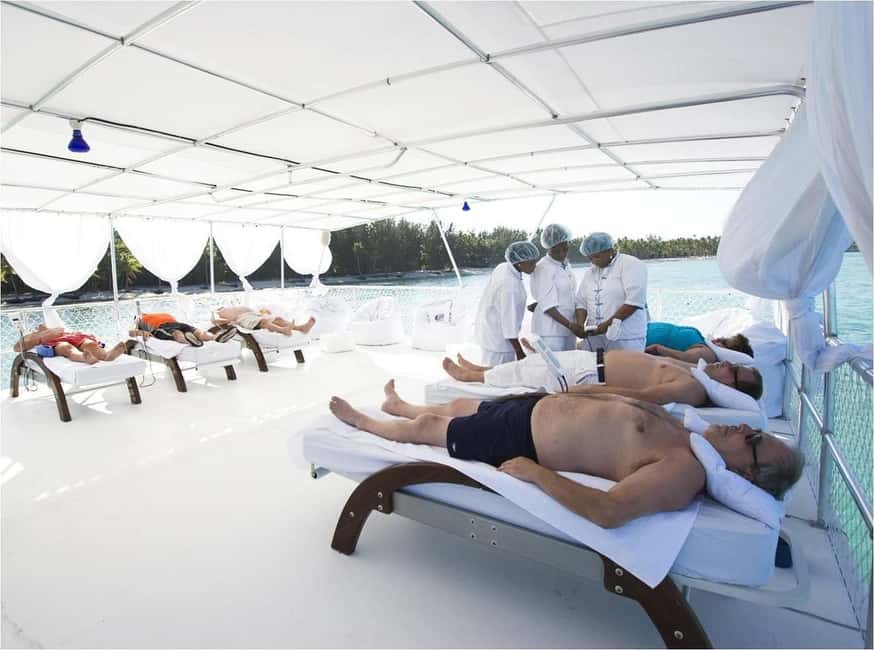 Punta Cana Floating Ocean Spa Experience with Massage & Yoga - Boarding the Ocean Spa catamaran