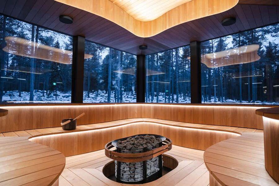 Rovaniemi: Daylight Forest spa,outdoor hot tubs and lunch - The Wave Sauna and its Arctic view