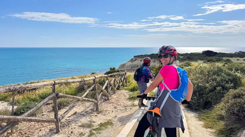Scala Dei Turchi: E-BIKE TOUR Hidden Beaches, Sea, Relaxation [+SNORKELING ] - What the 20-kilometer route feels like