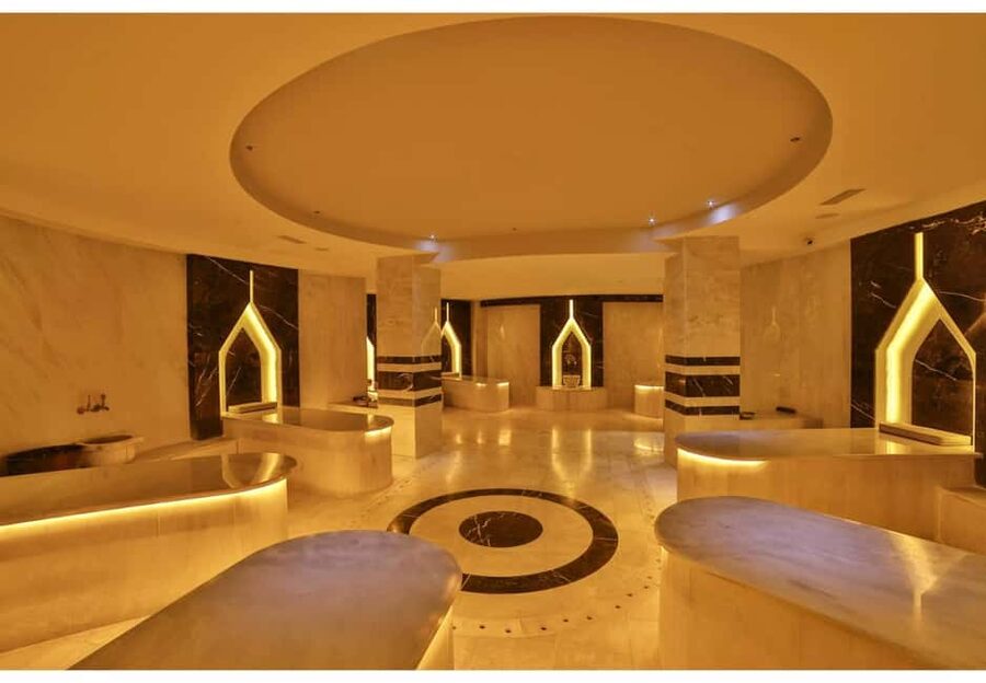 Side: Turkish Bath & Wellness Complex Entry & Treatments - Starting on warm marble in the Turkish bath